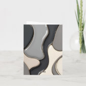 Multi purpose folded card in stylish graphic ノートカード (裏面)