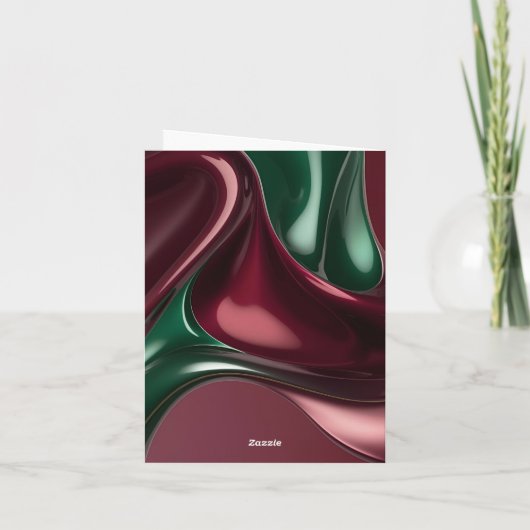 Multi purpose folded card in stylish graphic ノートカード (裏面)