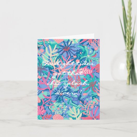 Multi purpose folded card in stylish graphic ノートカード (正面)