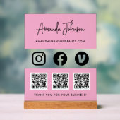 Multi QR code Business Social Media Payment Method アクリルサイン (ニュートラル)