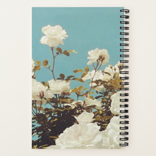 Multi Roses Floral Garden Custom Spiral Notebook ノートブック (裏面)