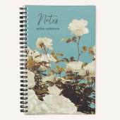 Multi Roses Floral Garden Custom Spiral Notebook ノートブック (正面)