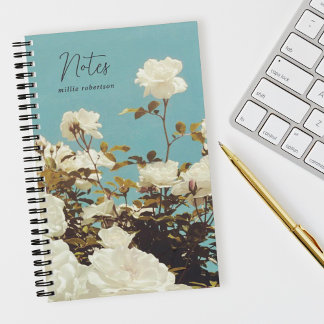 Multi Roses Floral Garden Custom Spiral Notebook ノートブック