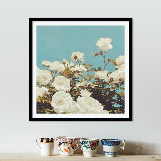 Multi Roses Floral Garden Photo Art Print Poster ポスター