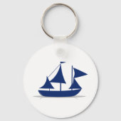 Multi-Sail Sailboat Marine Nautical キーホルダー (正面)