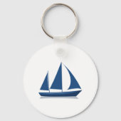 Multi-Sail Sailboat Marine Nautical キーホルダー (裏面)