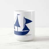 Multi-Sail Sailboat Marine Nautical コーヒーマグカップ (中央)
