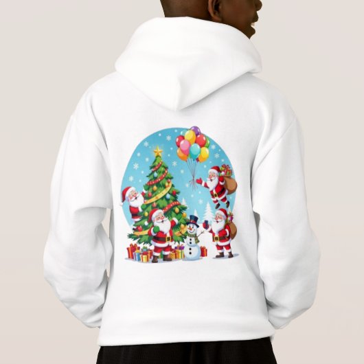 **“Multi-Santa Christmas Fun – 3D Cartoon Transpar (裏面)