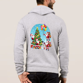 **“Multi-Santa Christmas Fun – 3D Cartoon Transpar パーカ