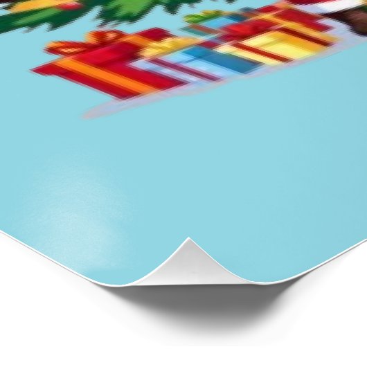 **“Multi-Santa Christmas Fun – 3D Cartoon Transpar ポスター (コーナー)