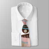 multicolor abstract Tribal face art neck tie ネクタイ (タイ)