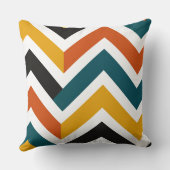Multicolor Chevron Geometric Pattern クッション (裏面)