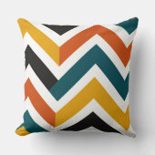 Multicolor Chevron Geometric Pattern クッション (正面)