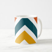 Multicolor Chevron Geometric Pattern コーヒーマグカップ (正面右)