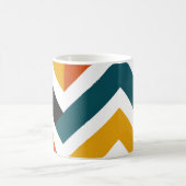 Multicolor Chevron Geometric Pattern コーヒーマグカップ (中央)