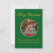 Multicolor Christmas Greeting Card with Family Mes サンキューカード (正面)