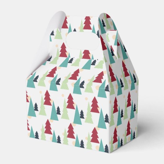 Multicolor Christmas Trees Pattern フェイバーボックス (裏面サイド)