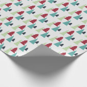 Multicolor Christmas Trees Pattern ラッピングペーパー (角)