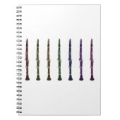 Multicolor Clarinet Unique Music Teacher Gift ノートブック (正面)