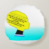 Multicolor Dream Tree – Inspirational Round Pillow ラウンドクッション (正面)