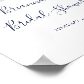 Multicolor Elegant Floral Bridal Shower Welcome  ポスター (角)