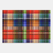 Multicolor Flannel Plaid Tartan Pattern ラッピングペーパーシート (正面2)