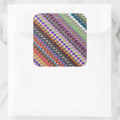 Multicolor Gamer Video Game Cat Pattern Sticker スクエアシール (バッグ)