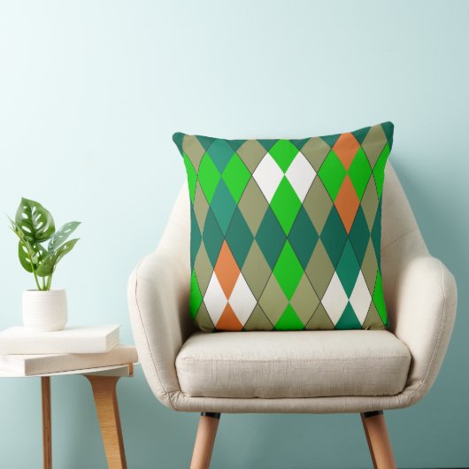 Multicolor geometric pattern rhombuses minimalism クッション (椅子)