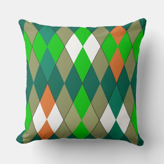 Multicolor geometric pattern rhombuses minimalism クッション (正面)