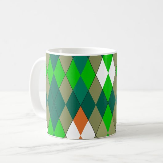 Multicolor geometric pattern rhombuses minimalism コーヒーマグカップ (正面左)