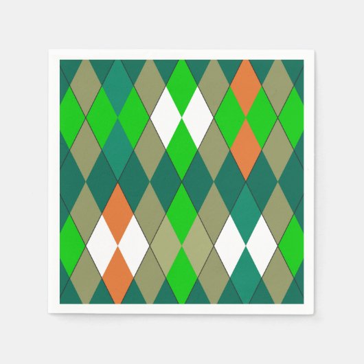 Multicolor geometric pattern rhombuses minimalism スタンダードカクテルナプキン (正面)