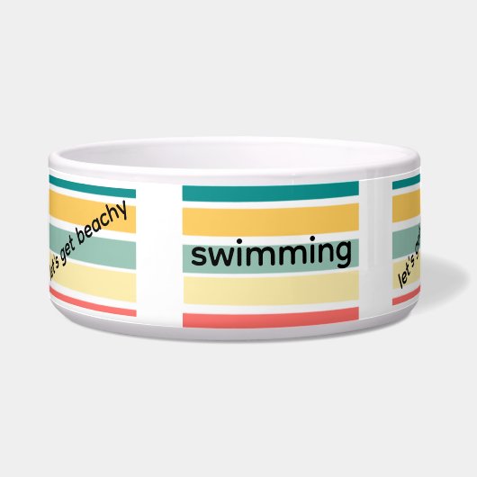 Multicolor let's get beachy swim tan fish Trinket  ボウル (左)