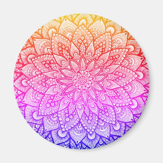 Multicolor Mandala Design Original Art  マグネット (正面)