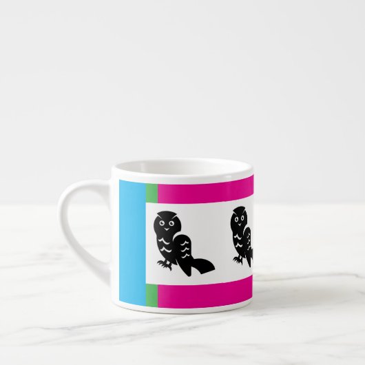 Multicolor Owl Espresso Mug エスプレッソカップ (左)