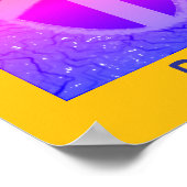 Multicolor Peace Sign Poster ポスター (角)