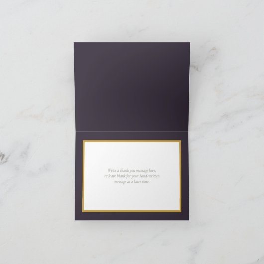 Multicolor Peonies Botanical Elegant Thank You カード (内部)