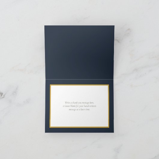 Multicolor Peonies Botanical Elegant Thank You カード (内部)