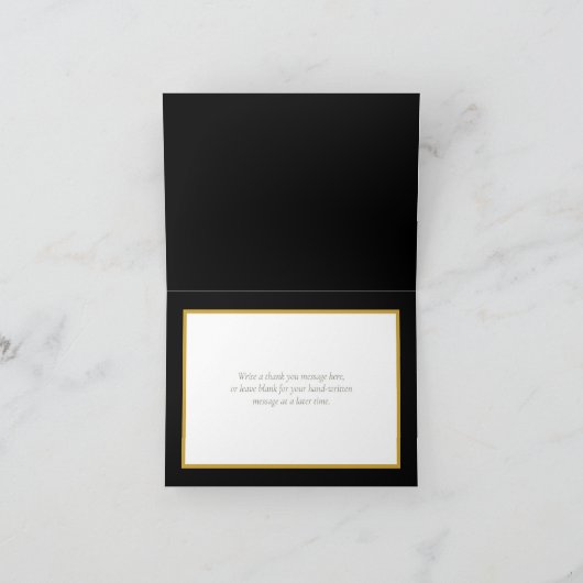 Multicolor Peonies Botanical Elegant Thank You カード (内部)