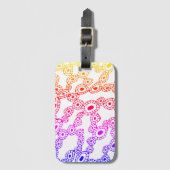 Multicolor Random Abstract Circle Blob Shapes ラゲッジタグ (正面縦)