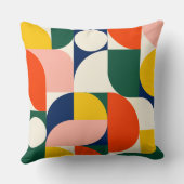 Multicolor Rounded Geometric Composition クッション (裏面)