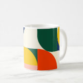 Multicolor Rounded Geometric Composition コーヒーマグカップ (正面右)