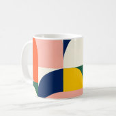 Multicolor Rounded Geometric Composition コーヒーマグカップ (正面左)