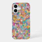 Multicolor Sakura flower phone case iPhone 16ケース (裏面)