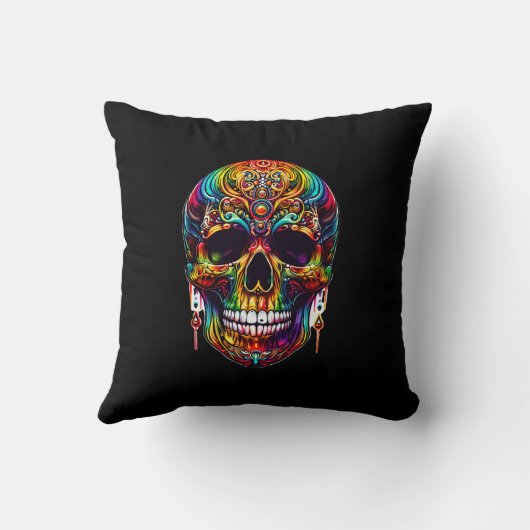 MultiColor Skull Magic Happy クッション (裏面)