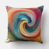 Multicolor Spiral Motion クッション (正面)