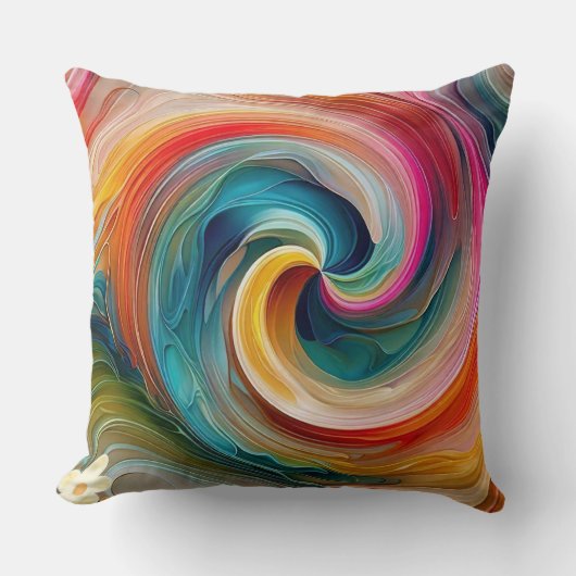 Multicolor Spiral Motion クッション (正面)