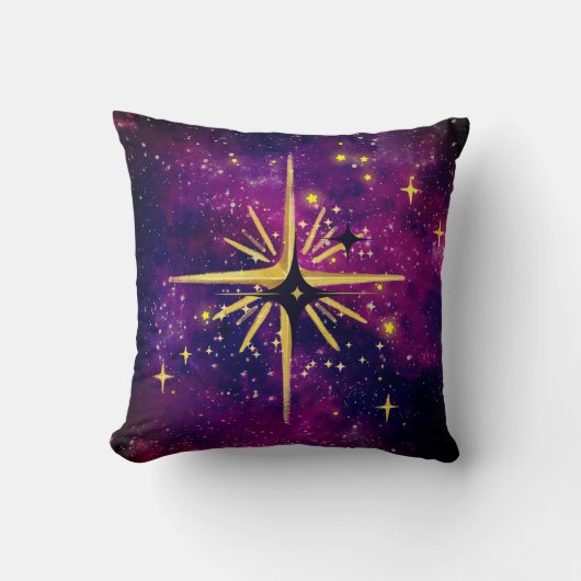 Multicolor Stars Pattern Pillow – Bright and Cheer クッション (正面)