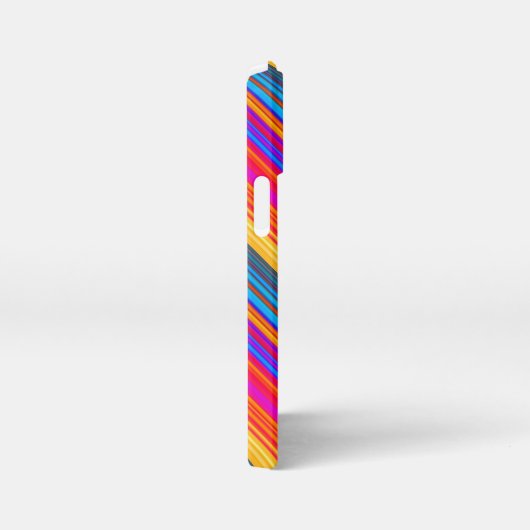 Multicolor Striped Pattern iPhoneケース (右側面)
