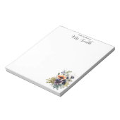 Multicolor Sweet Floral Teacher Notepad ノートパッド (回転)