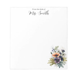 Multicolor Sweet Floral Teacher Notepad ノートパッド